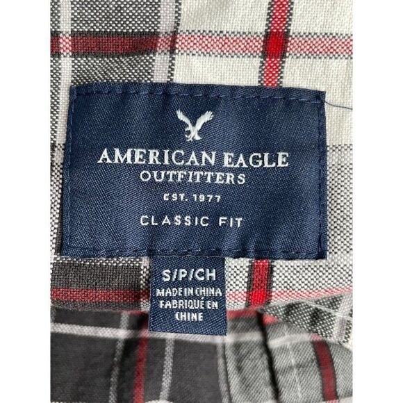American Eagle Outfitters Men's Classic Fit Flannel Button Down Shirt Size Small - Picture 4 of 8